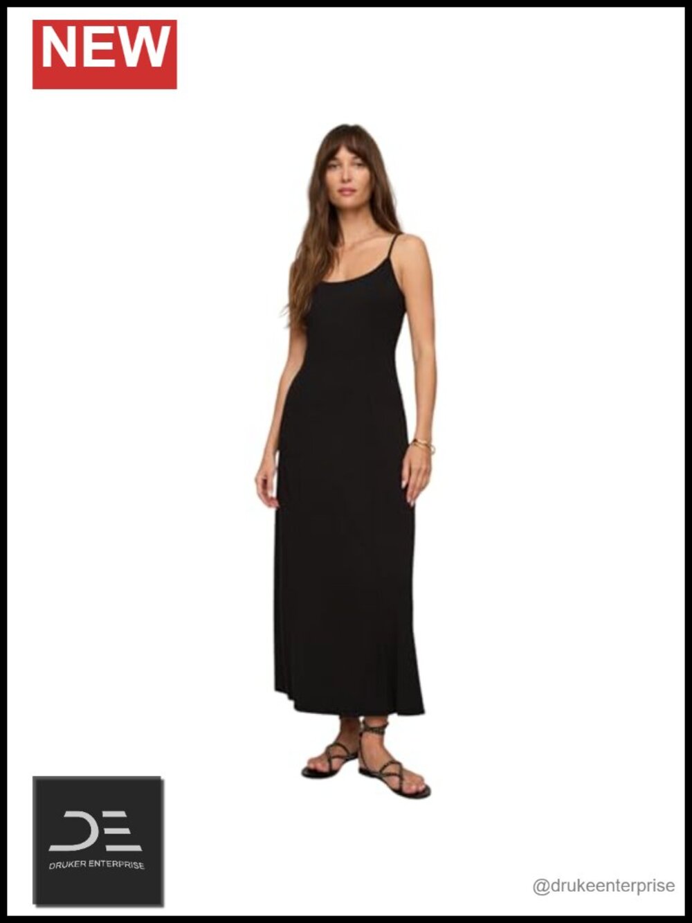 Women's Charisma Midi Dress Sleeveless Scoop Neck Sheath Stretch Casual